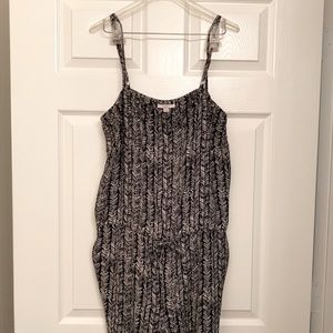 Loft black and white jumpsuit